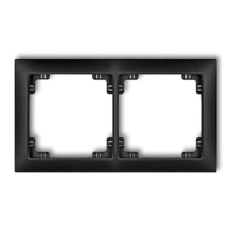 Doppelter Universalrahmen aus Kunststoff DECO Soft schwarz matt 12DRSO-2