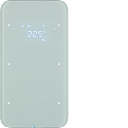 Touchsensor 2fach mit Temperaturregler R.1 Glas polarweiß Hager 75642060